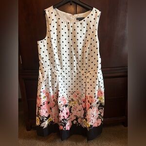 Jessica Howard Polka Dot & Floral Dress